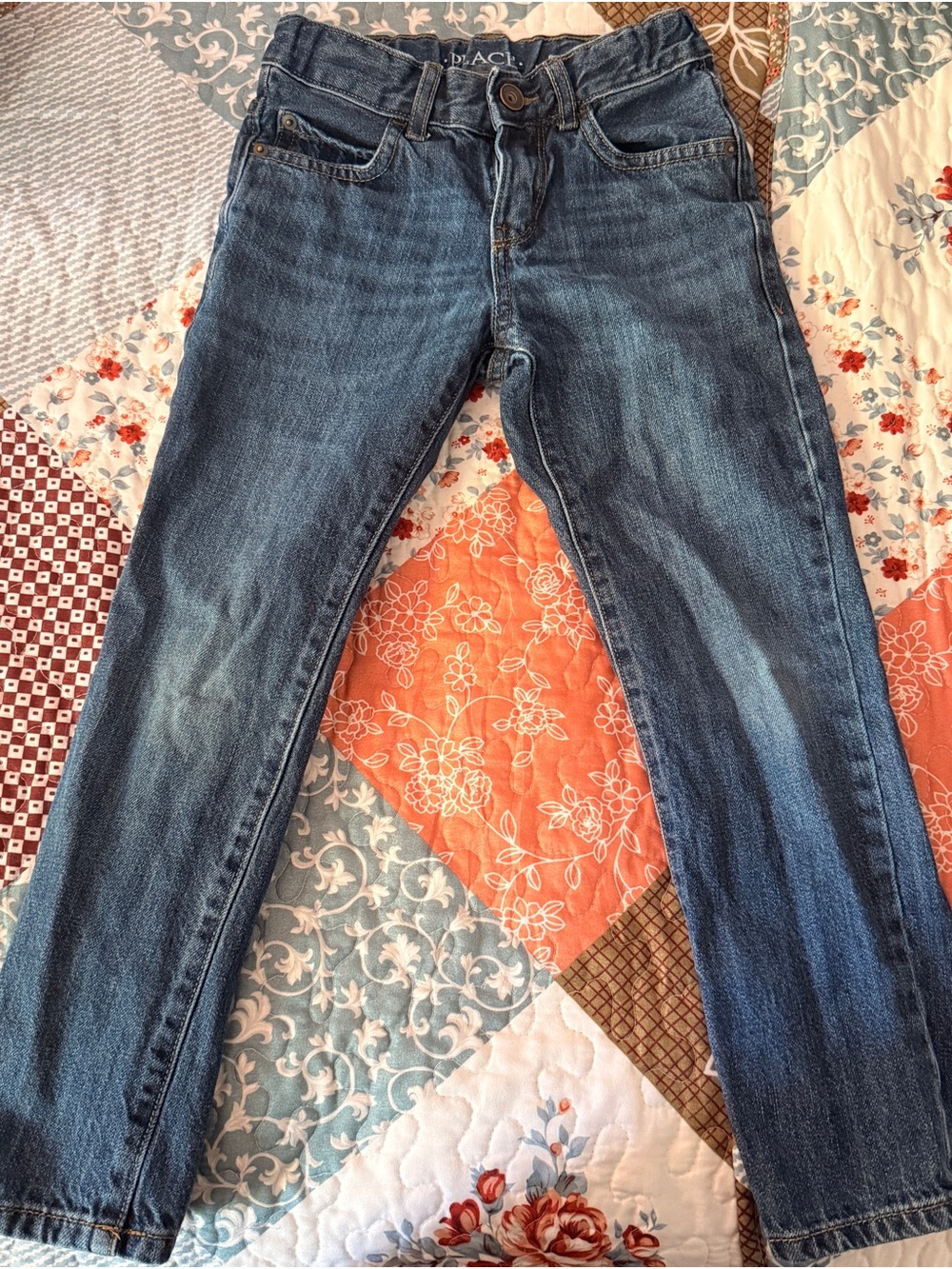 Boys Size 6 The Children’s Place Straight Leg Jeans Adjustable Waist Medium Wash
